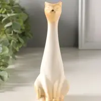 Статуэтка "Киска" 15х5 см, белый с росписью