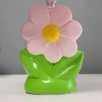 Лампа настольная RISALUX &laquo;Цветок&raquo;, Е14, 40 Вт, розовая, 20&times;20&times;33 см
