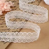 Кружево капроновое, 30 мм &times; 10 &plusmn; 1 м, цвет белый