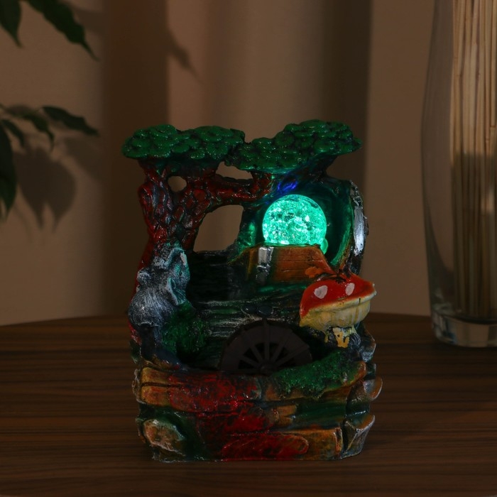 Фонтан Фонтан "Слоник у дерева" 11х14х20 см (с подсветкой)