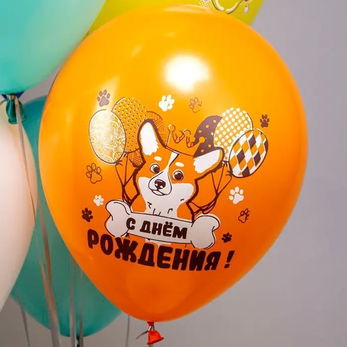 Воздушные шары латексные 12 Воздушные шары латексные 12" «СДР! Веселые животные», 25 шт., МИКС