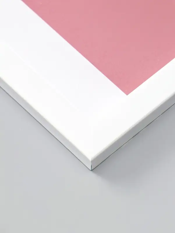 Фоторамка для фото 21х29,7 см (А4) "Oframe", пластик, белый, (пластик экран)