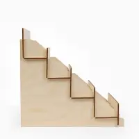 Подставка под открытки 12 ячеек по 12 см, 38.1&times;23&times;25 см, толщина 3 мм, бежевая