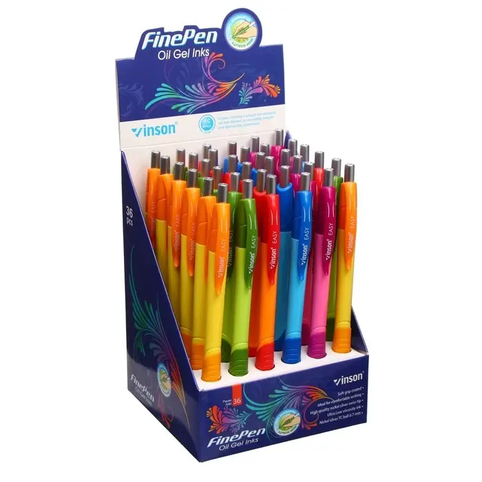 Ручка шариковая, автоматическая Vinson Easy, 0.7 мм, стержень масляный синий, МИКС Ручка шариковая, автоматическая Vinson Easy, 0.7 мм, стержень масляный синий, МИКС