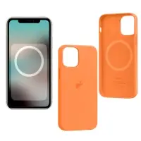 Чехол iPh 12/12 Pro Silicon Case 100% ORG Kumquat (MagSafe + анимация NFC) c LOGO