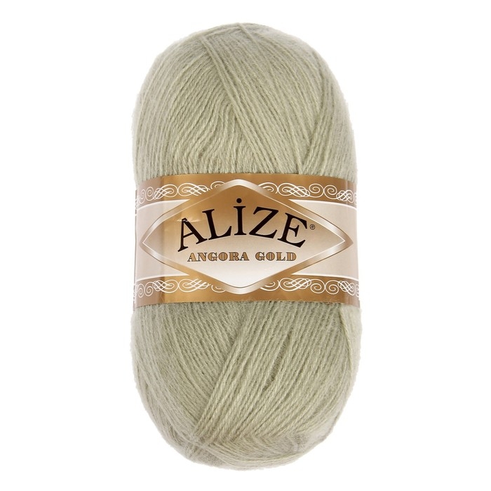 Пряжа "Angora Gold" 20% шерсть, 80% акрил 550м/100гр (267 паст.зел)