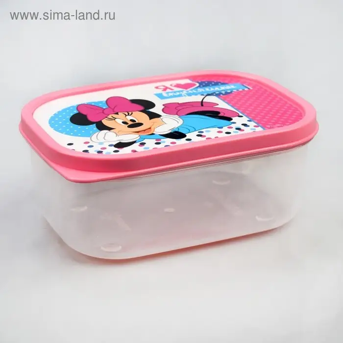 Ланч-бокс прямоугольный детский, &laquo;Я люблю вкусняшки&raquo;, 500 мл
