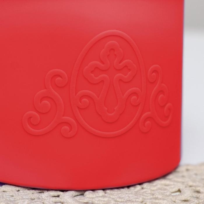 Набор силиконовых форм для выпечки на пасху «ХВ» красные, 3 шт.