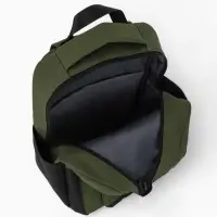 Рюкзак, 27*13*38,5 см, 2 отд 4н/карм, Комби, Водонепрон. дно, зеленый/черн