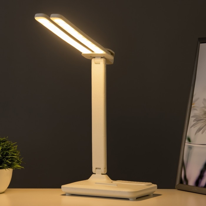 Настольная лампа сенсорная Настольная лампа сенсорная "Раздвижная" LED 15Вт АКБ USB белый 45х30х17 см RISALUX