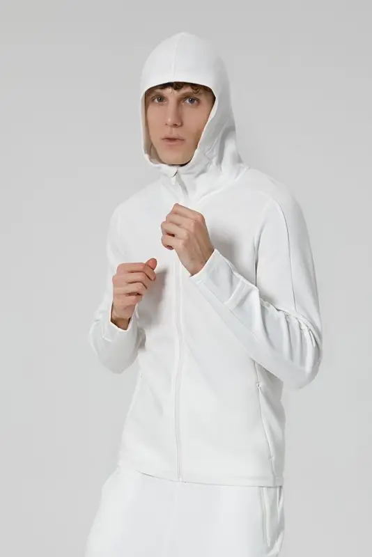 Куртка с капюшоном унисекс Begi, молочно-белая, размер S Куртка с капюшоном унисекс Begi, молочно-белая, размер S