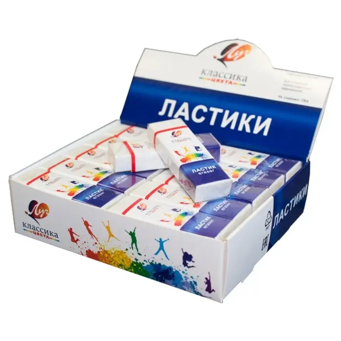 Ластик Луч Ластик Луч "Классика" К4, термопластичная резина (60 х 19 х 10 мм), в обёртке