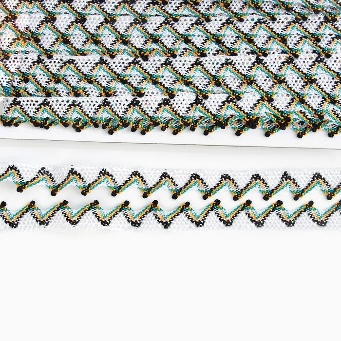 Тесьма &laquo;Уголки&raquo;, ширина 2 см, намотка 25 м, цвет белый