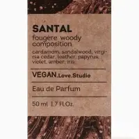Парфюмерная вода женская Vegan Love Studio Santal, 50 мл (по мотивам Santal 33 (Le Labo)