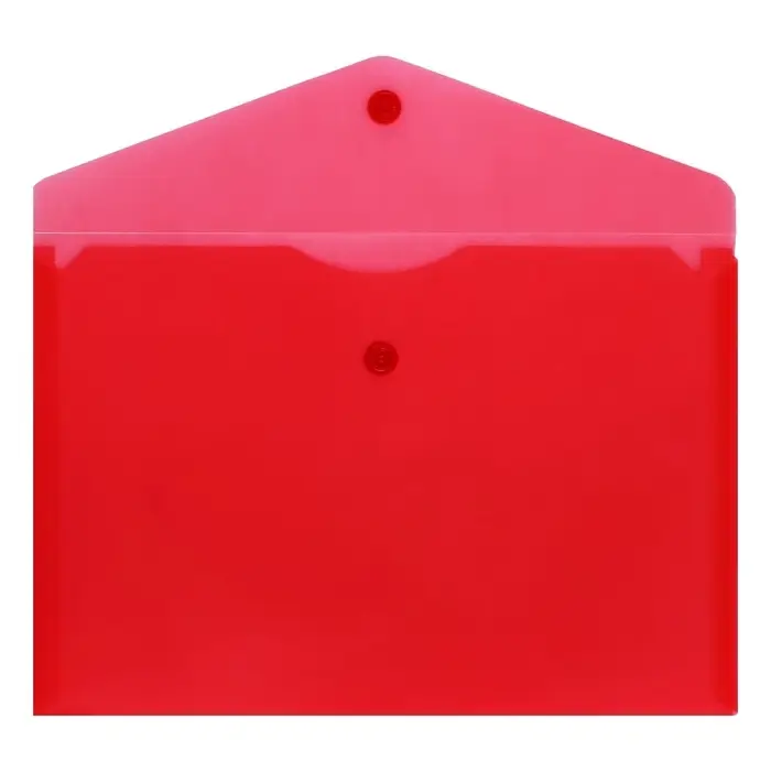 Набор папок-конвертов на кнопке А5 150мкм Calligrata  прозрачные, микс 5шт