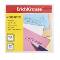 Блок для записей ErichKrause, 9&times;9&times;4.5 см, 80 г/м&sup2;, 500 листов, 4 цвета МИКС