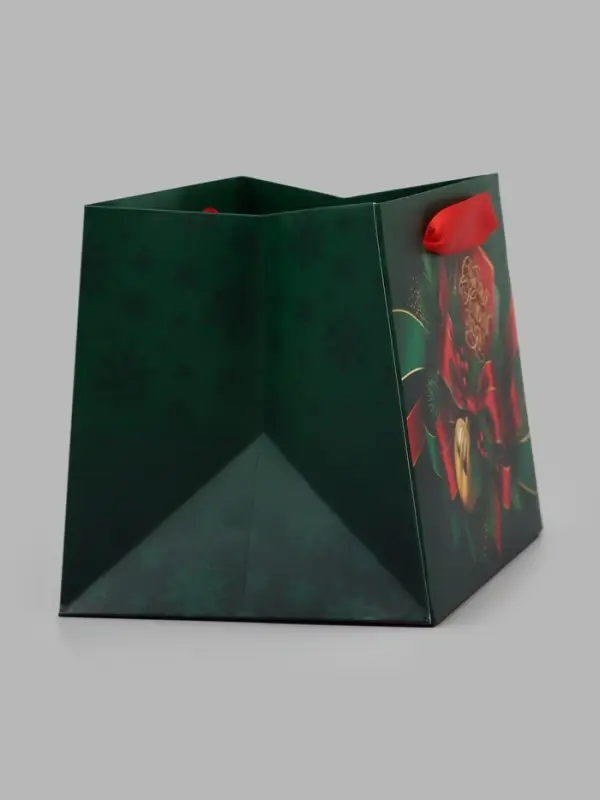 Пакет подарочный &laquo;С Новым годом&raquo;, бант, 20&times;14&times;13.2 см
