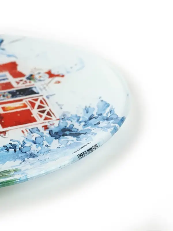 Тарелка плоская стеклянная &laquo;Новогодняя акварель&raquo;, d=20 см