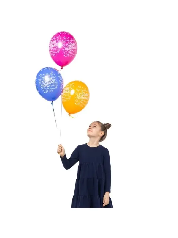 Воздушные шары латексные 14" &laquo;С днём рождения! Звёзды&raquo;, 25 шт., пастель, МИКС