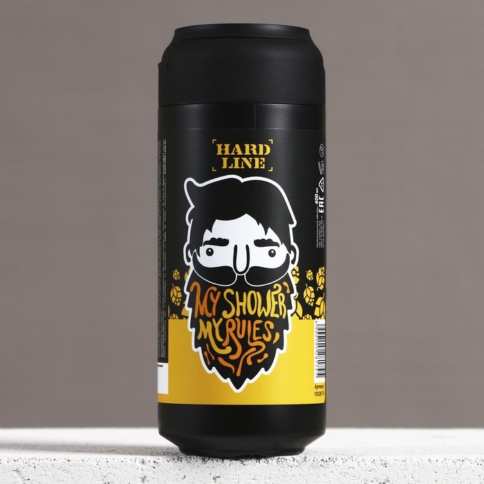 Гель для душа во флаконе пиво, 400 мл, HARD LINE Гель для душа во флаконе пиво, 400 мл, HARD LINE