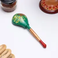 Ложка деревянная &laquo;Зеленушка&raquo;, столовая, 20&times;6.3 см, хохлома, ручная роспись, МИКС
