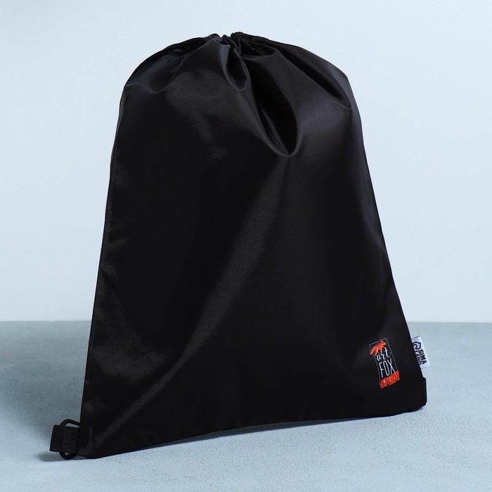 Мешок для обуви, болоньевый материал «1 сентября» цвет чёрный, 30 х 40 см Мешок для обуви, болоньевый материал «1 сентября» цвет чёрный, 30 х 40 см