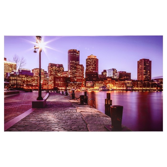 Картина на холсте Картина на холсте "Вечерняя набережная" 60х100 см