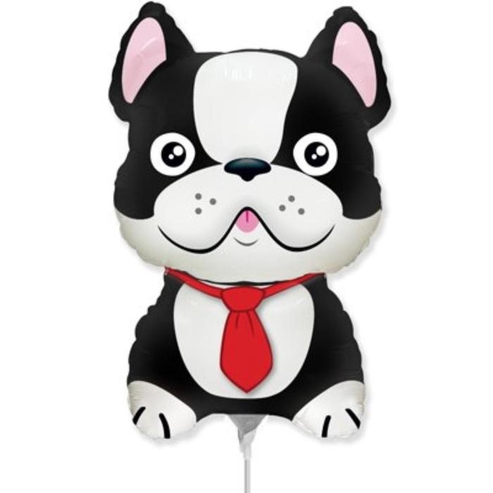 Шар фольгированный 12 Шар фольгированный 12" «Бульдог», цвет чёрный