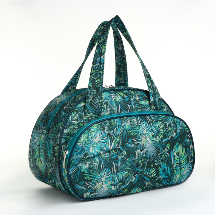 Сумка дорожная женская на молнии, наружный карман, цвет морская волна Сумка дорожная женская на молнии, наружный карман, цвет морская волна