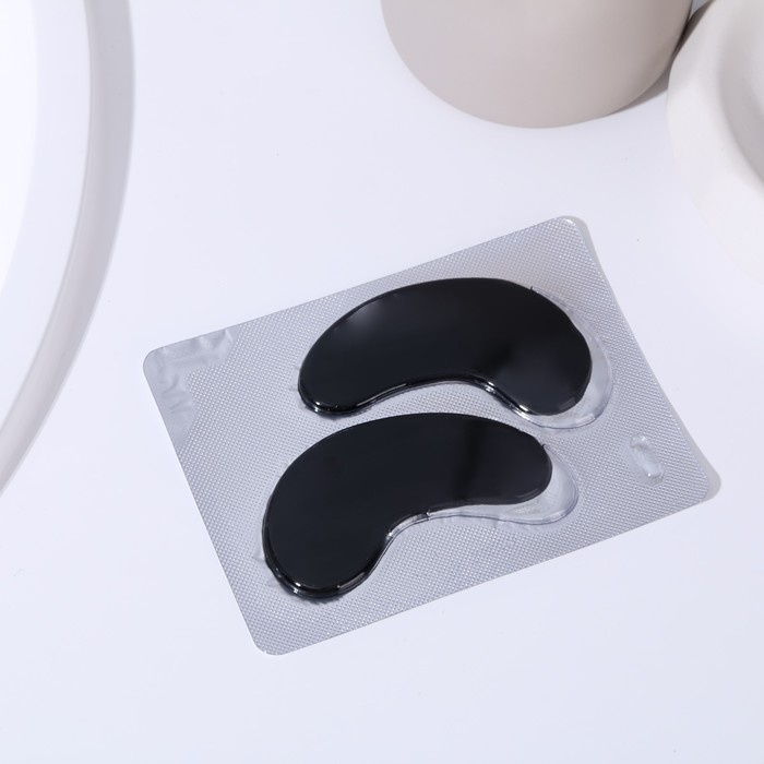 Патчи для области вокруг глаз «После вечеринки», 1 пара, гидрогелевые с древесным углем, HARD LINE Патчи для области вокруг глаз «После вечеринки», 1 пара, гидрогелевые с древесным углем, HARD LINE