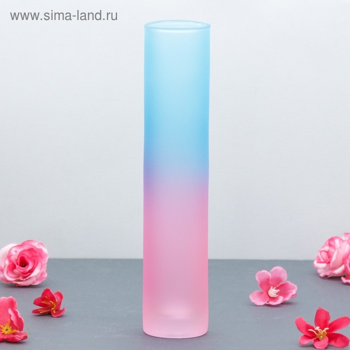 Ваза  Ваза "Радуга" матовая цилиндр d-4,5см h-23см МИКС