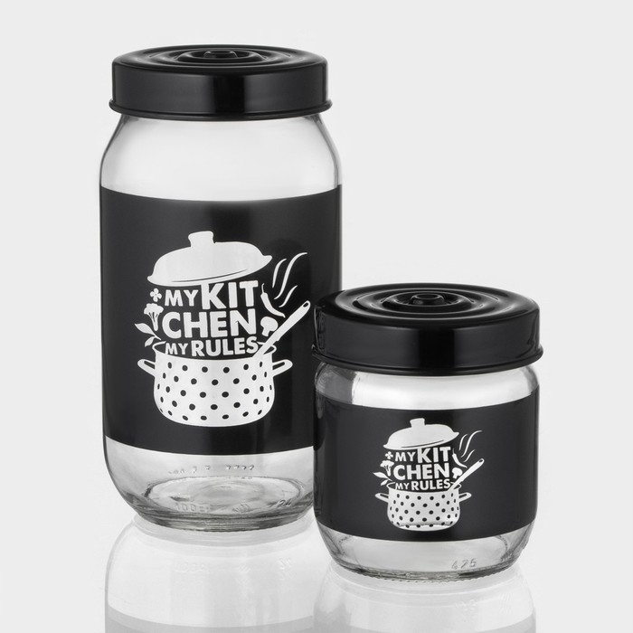 Банка стеклянная для сыпучих продуктов «Кухня», 1 л