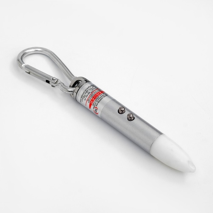 Лазерная указка  Лазерная указка "Мастер К", с карабином, 3 LR44, 2 х 2 х 8.5