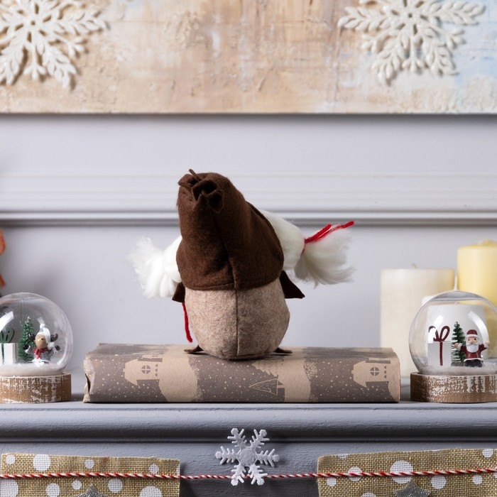 Светодиодная фигура «Гном-боровик» 8 × 20 × 8 см, текстиль, батарейки AG10х3 (в комплекте), свечение тёплое белое Светодиодная фигура «Гном-боровик» 8 × 20 × 8 см, текстиль, батарейки AG10х3 (в комплекте), свечение тёплое белое