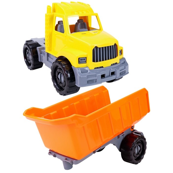 Машинка Тягач «Бизон», с прицепом, строительный Машинка Тягач «Бизон», с прицепом, строительный
