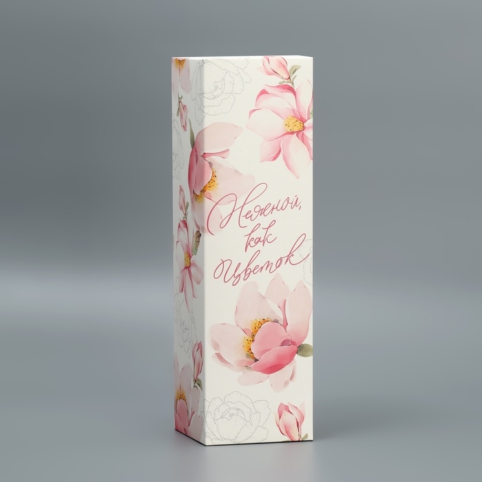 Коробка подарочная складная, упаковка, «Цветочная», 9 х 32 х 9 см Коробка подарочная складная, упаковка, «Цветочная», 9 х 32 х 9 см