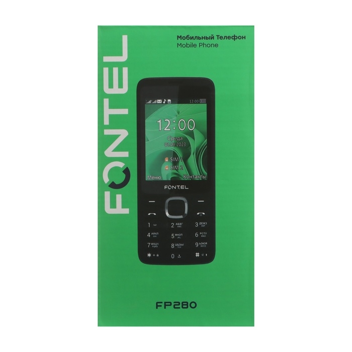 Сотовый телефон Fontel FP280, 2.8 Сотовый телефон Fontel FP280, 2.8", 2 sim, microSD, 1450 мАч, чёрный