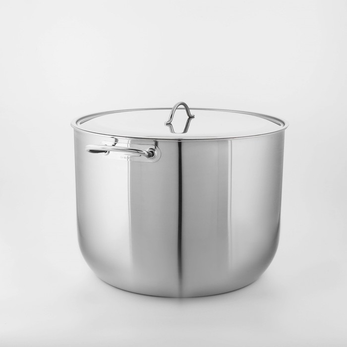 Кастрюля цельнотянутая «Профи», 50 л, d=45 см, металлическая крышка