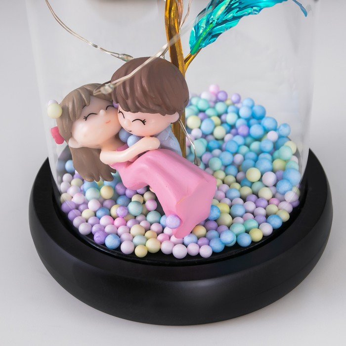 Ночник колба Ночник колба "Влюбленная пара" LED от батареек 3хААА 11х11х21,5 см RISALUX