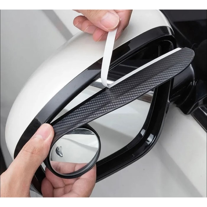 Козырек на зеркало заднего вида, универсальный, под карбон, набор 2 шт Козырек на зеркало заднего вида, универсальный, под карбон, набор 2 шт