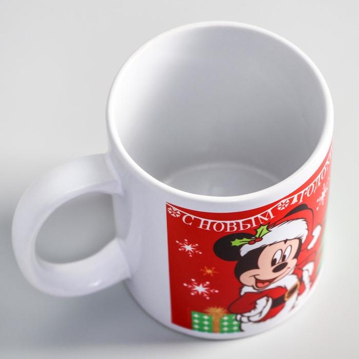 Новый год. Кружка керамическая  Новый год. Кружка керамическая "С Новым годом!" 320 мл, Микки Маус