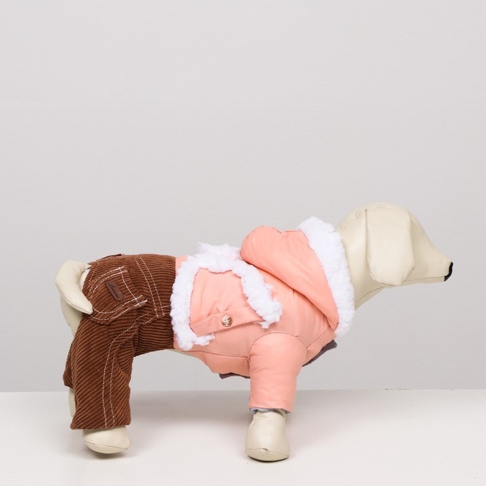 Комбинезон Комбинезон "Малыш", размер 12 (ДС 28 см, ОГ 38 см, ОШ 27 см), бежево-коричневый