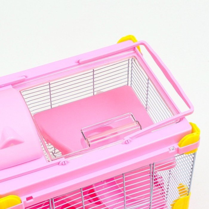 Клетка для грызунов Клетка для грызунов "Пижон", 31 х 24 х 46 см, розовая