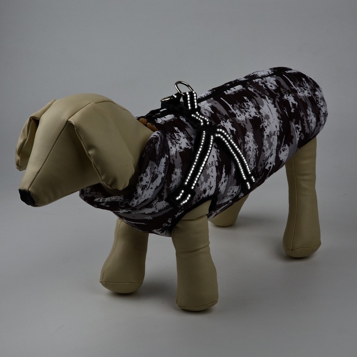 Одежда для собак. Куртка зимняя «Тёплая зима», камуфляж, размер S