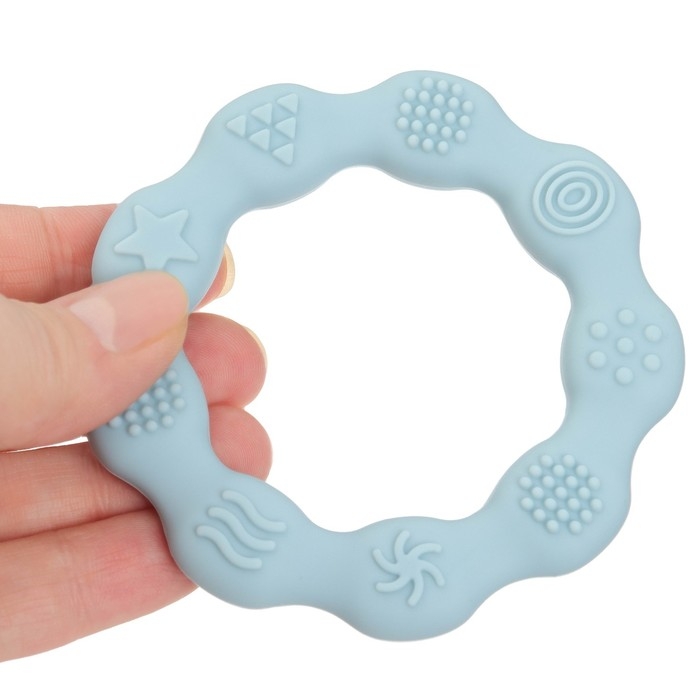Прорезыватель силиконовый «Колечко», цвет голубой, Mum&Baby