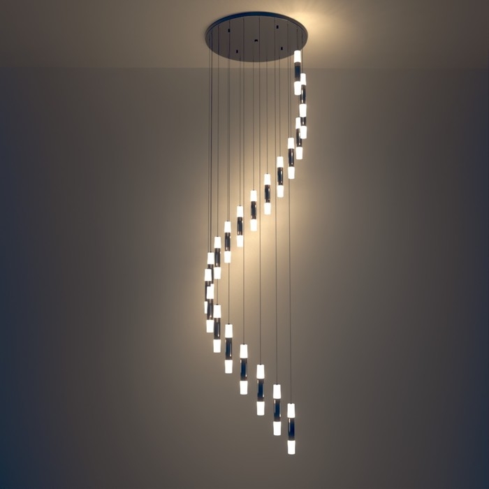 Светильник-каскад Светильник-каскад "Аселла" 20хLED 120Вт 4000К черный 70х70х250 см BayerLux