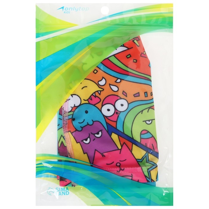 Шапочка для плавания детская ONLYTOP «Дудл», тканевая, обхват 46-52 см Шапочка для плавания детская ONLYTOP «Дудл», тканевая, обхват 46-52 см