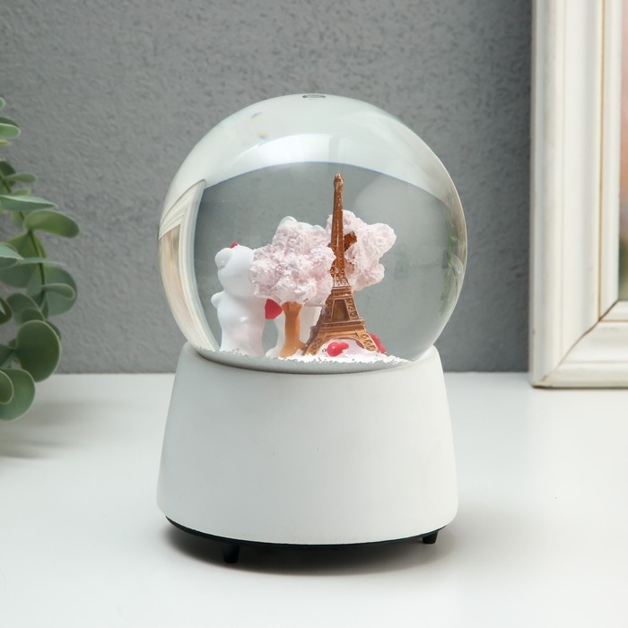 Сувенир полистоун водяной шар музыка и крутится Сувенир полистоун водяной шар музыка и крутится "Признание мишки" МИКС 10,5х10,5х15,5 см