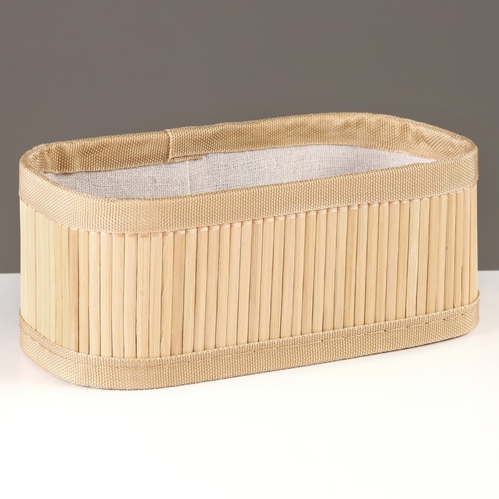 Корзина стеллажная Корзина стеллажная "Бамбук", 20 х 10 х 8 см, бамбук