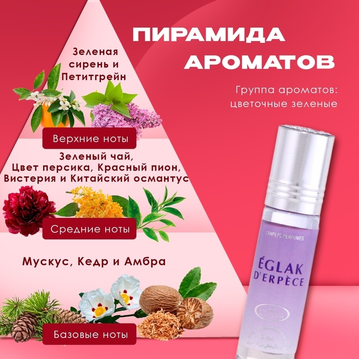 Духи масляные женские Eglak D'ERPECE, 6 мл Духи масляные женские Eglak D'ERPECE, 6 мл